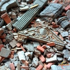 1/35 Diorama Building Ruins Bricks Rubble Military Props Sandbox Material Model