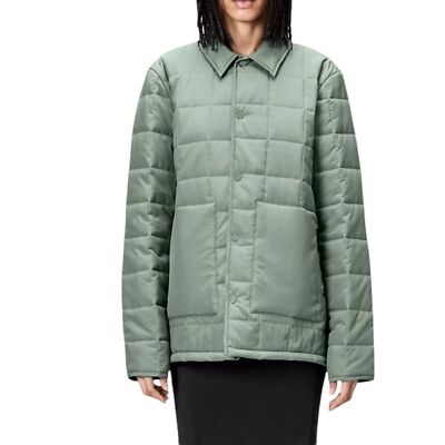 Rains Unisex Liner Shirt Jacket Haze Green Quilted Size Large Reg. $225 NWT