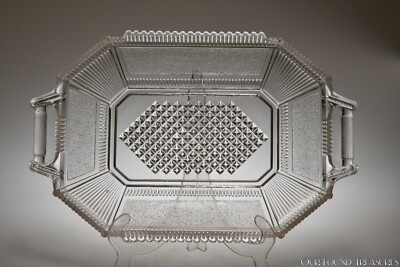 c 1882 DERBY / PLEAT & PANEL by Bryce, Walker & Co COLORLESS Bread Tray - Closed