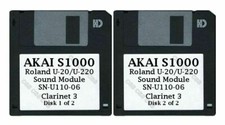 Akai S1000 Disks Roland U-20/U-220 Sound Module SN-U110-06 Clarinet 3