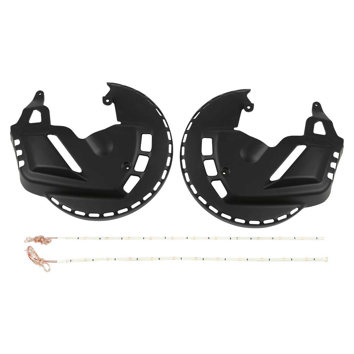 Brake Rotors Covers Blue LED Ring Of Fire Fit For Honda Goldwing 1800 01-17 F6B