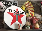 Antique Vintage Old Style Texaco Sign 23"
