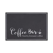 Dish Drying Mat Absorbent Coffee Bar Mat for Countertops, Coffee 12"x20" Black