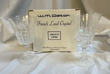 W.M. Dalton French Lead Crystal Wine Goblets