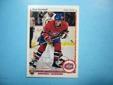 1990/91 UPPER DECK NHL HOCKEY CARD #259 RUSS COURTNALL AUTO AUTOGRAPH 90/91 UD