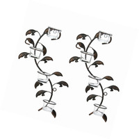 Hosley's Leaf 16-inch Candle Holder Wall Sconce Plaque With Tea Lights (set Of 2 Hosley's Leaf 16-inch Candle Holder Wall Sconce Plaque With Tea Lights (set Of 2