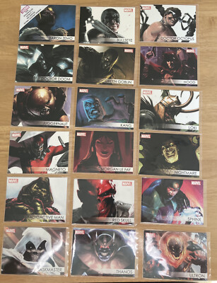 Marvel Greatest Heroes Villains 18 x Sammelkartenjagd Set Rittenhouse 2012