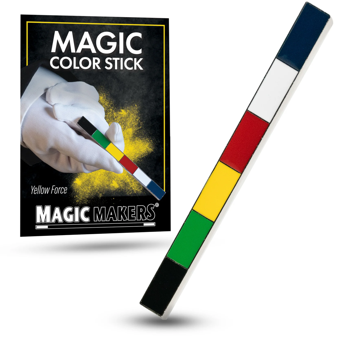 Yellow METAL MAGIC COLOR STICK Trick Paddle Pocket Hot Rod Wand