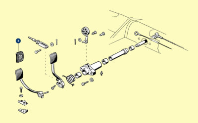 1949-1957 VW Type1 Bug Pedal Assembly Bushing Kit Split Oval