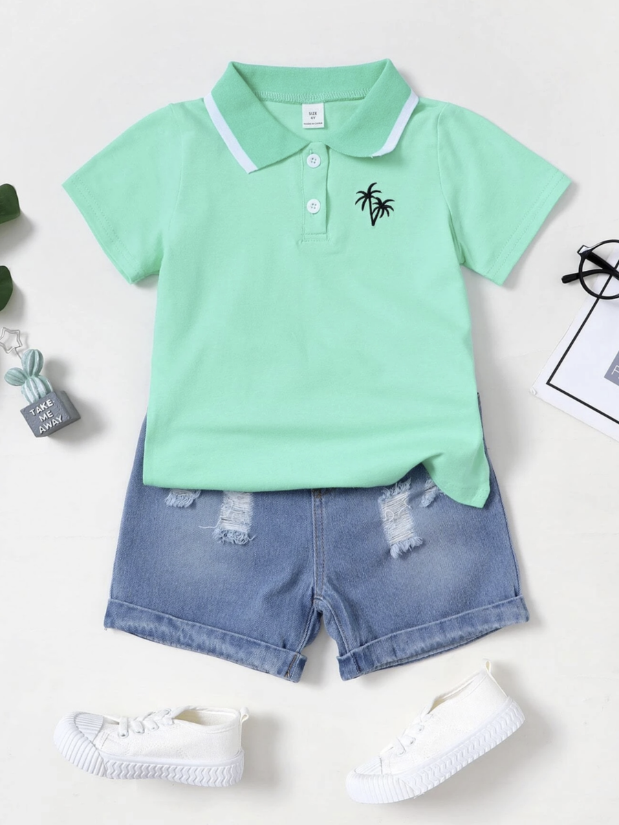 Trajes Pantalones Polo Camisa Bebe Conjunto de Niños Ropa Para Niño a  Años