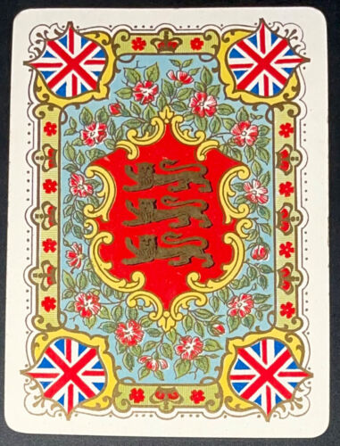 RW26 Swap Playing Cards 1 OLD WIDE CROWN UNION JACK FLOWERS - Photo 1 sur 1
