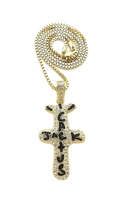 NEW ICE BLING CACTUS JACK PENDANT WITH CHAIN