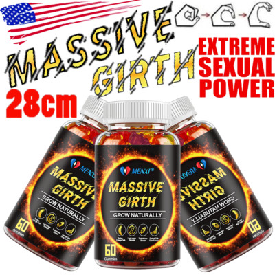 #1 BEST-MALE ENLARGER THICKER LONGER BIGGER 14'' GROWTH ENLARGEMENT 180 GUMMIES