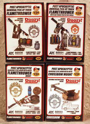 Doozy 030-033 Post Apocalyptic Flamethrower Flammenwerfer f. Pick Up Trucks 1:24