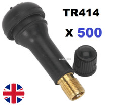 500 Pcs TR414 New Tubeless Rubber Car Tyre Wheel Valves Snap in Universal Black