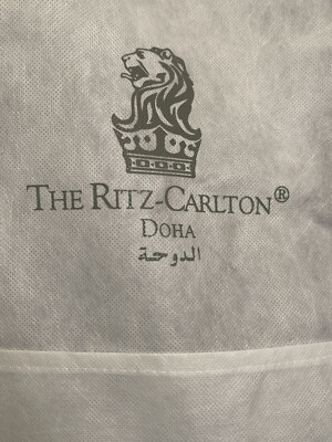 The Ritz Carlton Doha White Garment Bag Measures 23 Inches X 36 Inches