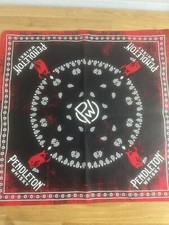Pendleton Whisky Bandana Scarf Black Red 20"