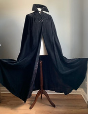 Vintage Velvet Cape Cloak 8 10 12 Dracula Goth Victoriana Horror Theatre Phantom