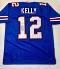 Jim Kelly Signed Buffalo Bills Pro Style Custom Jersey Blue Sz XL COA JSA