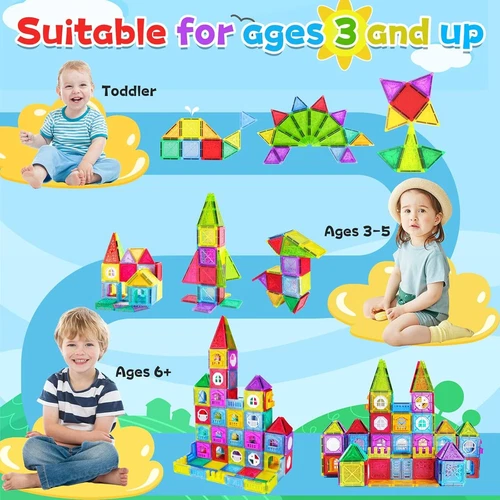 110 Stück Magnetische Bausteine für Kinder Magnetische Bausteine Magnetspielzeug - Bild 9 von 9