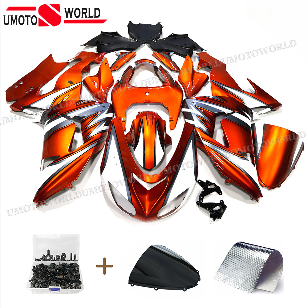 Orange & Red Fairing Kit for Kawasaki Ninja ZX10R 2006 2007