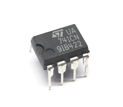 5 Stück UA741CN single operational amplifier DIP8, ST Microelectronics