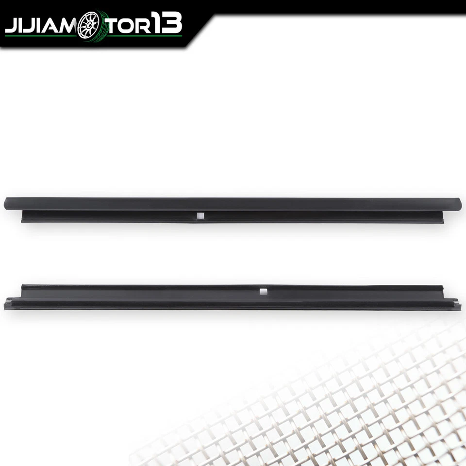 Par de tiras de sellado trasero de fieltro de barrido de ventana exterior aptas para camioneta Chevy GMC Cadillac Foto 2 de 4