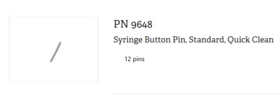 12 x DCI 9648 Dental Syringe Button Pin, Standard, Quick Clean  Combine shipping