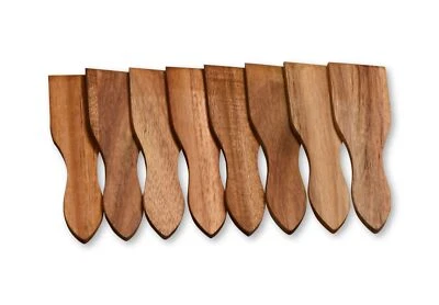 GRAVIDUS 8er Set Racletteschieber Schaber für Raclette 13 x 3,5 cm aus Akazie