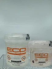 (2) Eco Styler Professional Styling Krystal Clear Hair Gel Maximum Hold 12& 16oz