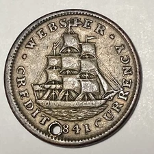 1841 Webster Credit Currency - Hard Times Token 
