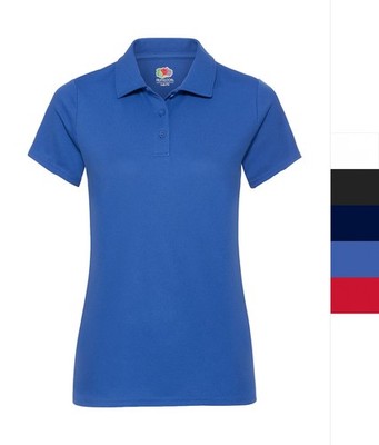 5er Pack Damen Performance Poloshirt Fruit of the Loom Lady-Fit schnelltrocknend