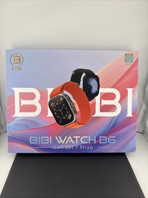 BIBI B6 Smart Watch Gift Set 7 Straps Bluetooth NFC Heart Rate NEW IN BOX