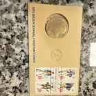 1975 Bicentennial First Day Cover 10c US Stamps American Revolution Medal/Coin