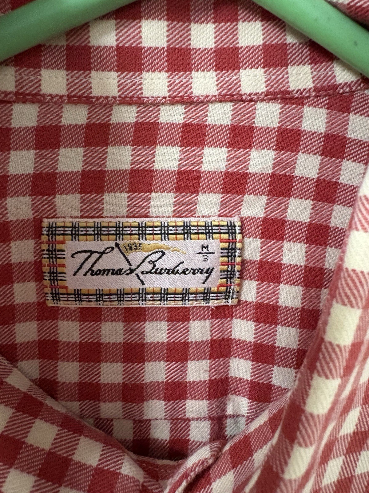Burberry Men's Shirt Red White Check - Thomas Burberry - Long Sleeve - M/L image 3