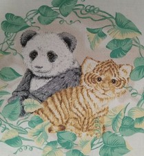 The Fraser Collection for Springs "Baby Tiger Baby Panda" Cotton Fabric 8"x8"