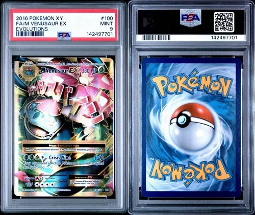 Pokémon 2016 Evolutions M Venusaur EX Full Art 100/108 Ultra Rare Holo PSA 9