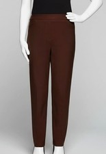Alfred Dunner Women's Brown Classics Straight-Leg Pants Petite Size 18P