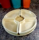 FIESTA WARE HLC Ivory 5-Piece Relish 12" Tray and Inserts