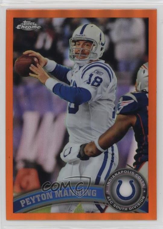 2011 Topps Chrome Retail Orange Refractor Peyton Manning #110 HOF 15dq