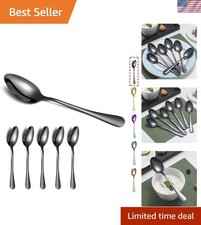 Classic 6-Piece Stainless Steel Table Spoons - Dishwasher Safe  Durable