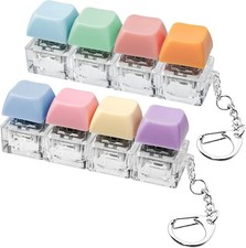 2 PCS Keyboard Fidget Toy, Keyboard Fidget Keychain 4-In-1 Keyboard Decompressio