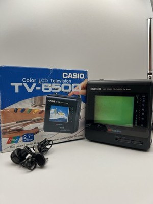 Casio TV 6500 Portable Color LCD Television 2.7  Screen Tested Working w Box