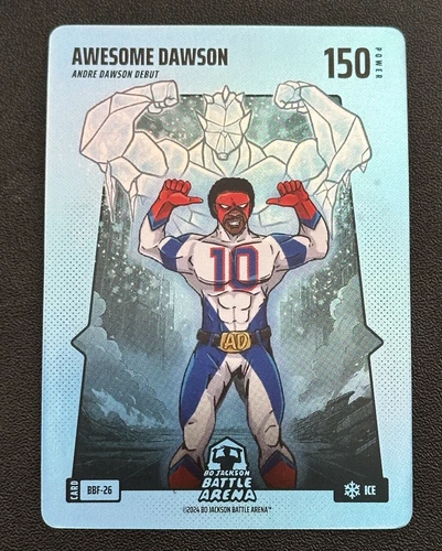 Bo Jackson Battle Arena Awesome Dawson Blue Ice Battlefoil Andre Dawson