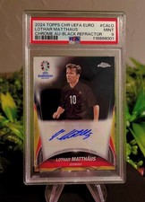 2024 TOPPS FINEST UEFA EURO Lothar Matthäus 07/10 AUTO PSA 9