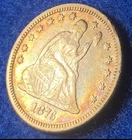 1876-S Seated Liberty Silver Quarter Nice Higher Grade Coin 150 Years Old VF-XF