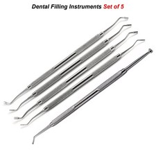 Dental Restorative Amalgam Filling Tools Football Burnisher Filling Plugger Set