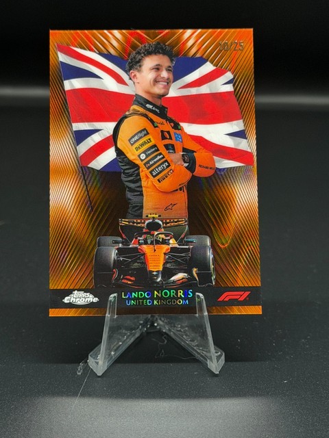 2026 Topps Chrome Formula 1 Lando Norris Home Straight #HS-1 Orange raywave /25