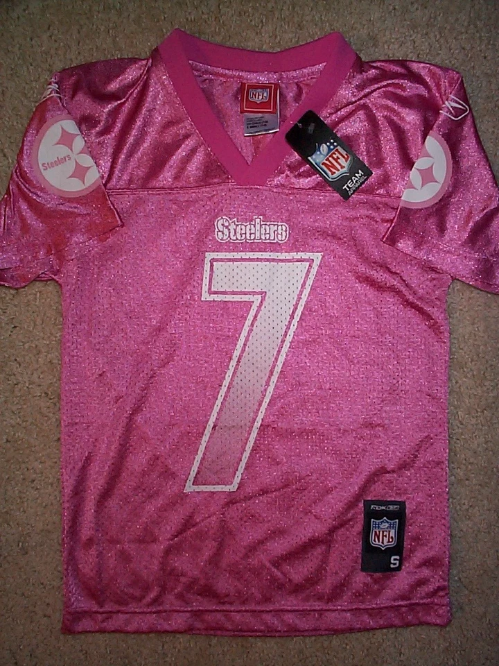 Camiseta ROSA Pittsburgh Steelers Ben Roethlisberger NFL Juvenil *NIÑAS* (s-pequeña) Foto 2 de 2