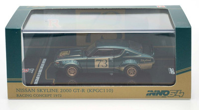 1:64 Inno64 Nissan Skyline 2000 GT-R KPGC110 Racing Concept Green